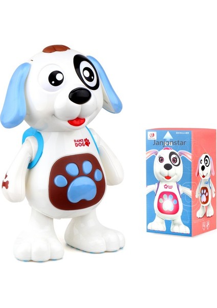 Mutlu Dans Eden Köpek Sesi ve Işık Sıçrama Yürüyüş Eğlenceli Çocuk Elektrikli Oyuncak (Yurt Dışından)