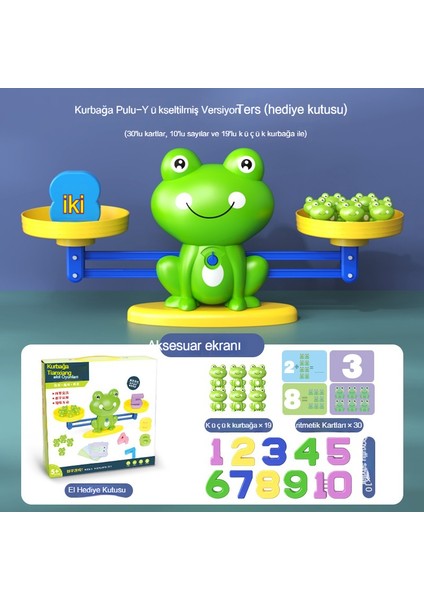 Dijital Kurbağa Denge Ölçeği Oyuncak Çocuk Matematik Aritmetik Öğretim Yardımcıları Montessori Erken Eğitim Eğitici Oyuncaklar 19 Kurbağa 10 Sayılar 30 Kartlar (Yurt Dışından)