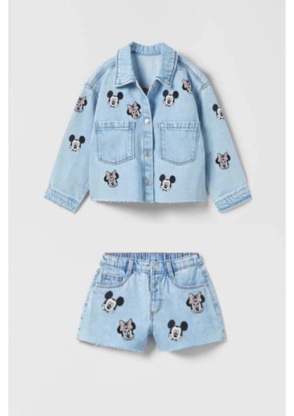 Kız Çocuk Minnie Mouse Kot Takım