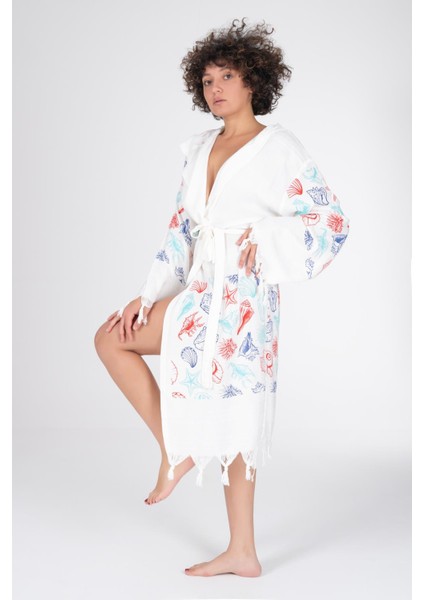 Baskılı Bambu Peştemal Sabahlık Bornoz modelleri