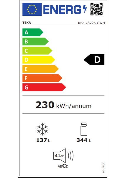 - Rbf 78725 Gwh - Solo Kombi Nofrost Buzdolabı - 481 Lt - Beyaz Cam - 70 cm - 113400026