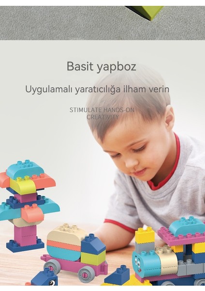 Aydınlanma Yapı Taşları Çocuk Eğitici Yumuşak Kauçuk Yapı Taşları Büyük Parçacıklar Erken Eğitim Oyuncaklarını Teşvik Eder Ulaşım Araba Serisi Montaj 85 Adet (Yurt Dışından)