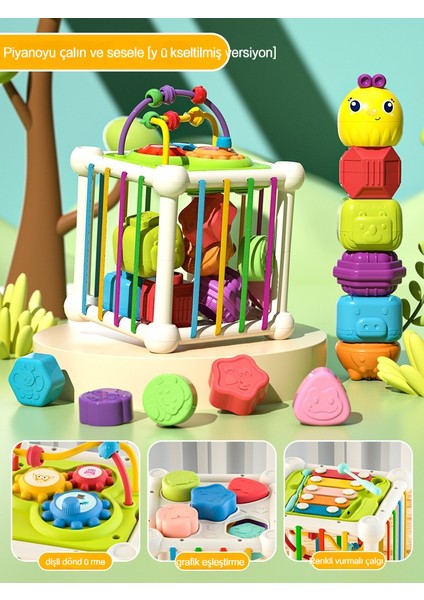 Bebek Cessel Gökkuşağı Rubik Küp Boncuk Renk Biliş Kavrama Eğitim Yürüyor Eğitici Aydınlanma Oyuncak Yükseltilmiş Baskı (Yurt Dışından) fiyatları
