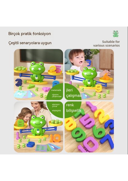Dijital Kurbağa Denge Ölçeği Oyuncak Çocuk Matematik Aritmetik Öğretim Yardımcıları Montessori Erken Eğitim Eğitici Oyuncaklar 38 Kurbağa 10 Sayılar 30 Kartlar (Yurt Dışından) fiyatları