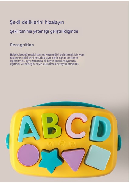 Çocuk Erken Eğitim Bulmaca Bilişsel Şekil Mektup Renk Eşleştirme Yapı Taşı Kutusu 1-3 Yaşında Bebek Oyuncakları Taşınabilir Depolama (Yurt Dışından) indirimleri