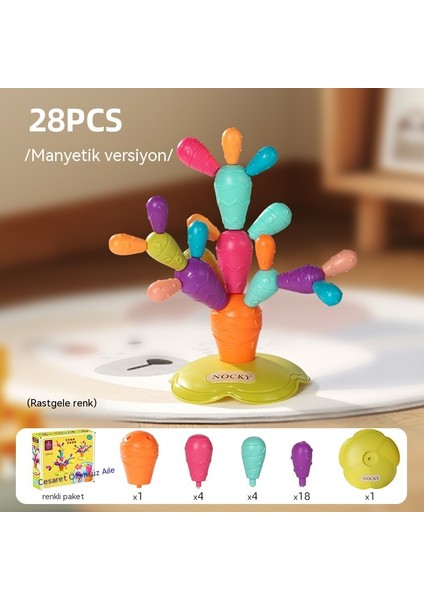 Yaratıcı Sürekli Değişen Manyetik Kaktüs Çocuk Erkek ve Kız Eğitici Erken Eğitim Yapı Taşları Manyetik Montaj Doğum Günü Hediyesi Oyuncaklar 38 P (Yurt Dışından)