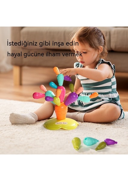 Yaratıcı Sürekli Değişen Manyetik Kaktüs Çocuk Erkek ve Kız Eğitici Erken Eğitim Yapı Taşları Manyetik Montaj Doğum Günü Hediyesi Oyuncaklar 38 P (Yurt Dışından)