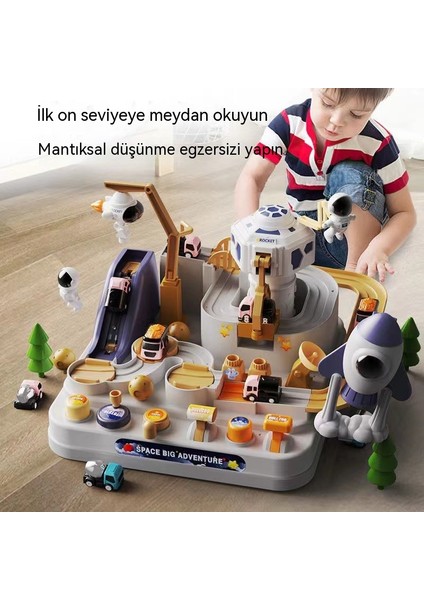 Çocuk Eğitici Araba Macera Parkuru Otopark Oyuncak Araba Seti Sahildeki Çocuk 7 Araba (Yurt Dışından)