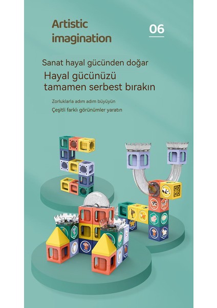 Yeni Manyetik Yapı Taşları Çocuk Entelektüel Küp Blokları Luban Küp Monteli Parça Manyetik Bloklar Eğitici Oyuncaklar 38 Adet (Yurt Dışından)