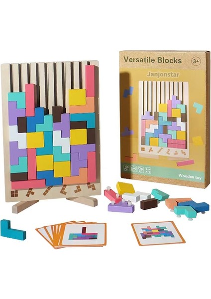 Çocuk Bulmacası, Entelektüel ve Düşünme Eğitimi, Ahşap Kızlar, Erkekler, Oyuncak Bebekler Için Tetris Blok Bulmaca (Yurt Dışından)