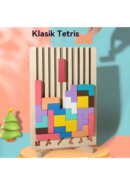 Çocuk Bulmacası, Entelektüel ve Düşünme Eğitimi, Ahşap Kızlar, Erkekler, Oyuncak Bebekler Için Tetris Blok Bulmaca (Yurt Dışından)