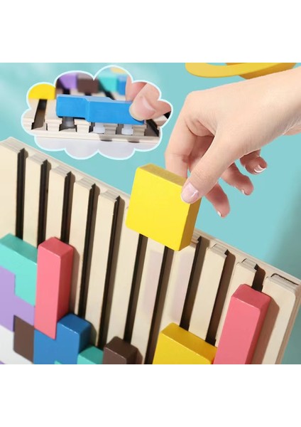 Çocuk Bulmacası, Entelektüel ve Düşünme Eğitimi, Ahşap Kızlar, Erkekler, Oyuncak Bebekler Için Tetris Blok Bulmaca (Yurt Dışından)