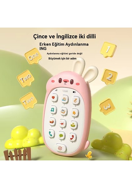Cep Telefonu Oyuncakları Bebeğin Bulmacasını ve Erken Eğitimini Çiğneyebilir 0-3 Yaş Bebek Simülasyon Modeli Müzik Telefonu (Yurt Dışından)