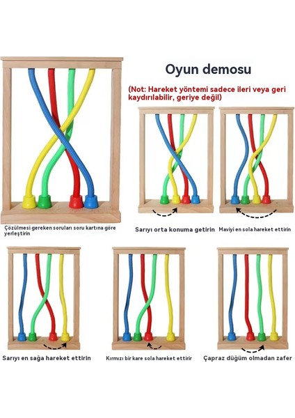 Çocukların Ahşap Ip Çözme Oyunu, Bebek Düşünme Gelişimi, Odak Eğitimi Oyuncakları (Yurt Dışından)