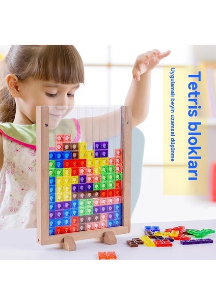 3D Üç Boyutlu Tetris Bulmaca Bulmaca Tahtası Bulmaca Ebeveyn-Çocuk Masa Üstü Oyuncak (Yurt Dışından)