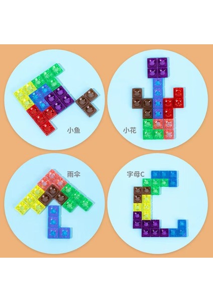 3D Üç Boyutlu Tetris Bulmaca Bulmaca Tahtası Bulmaca Ebeveyn-Çocuk Masa Üstü Oyuncak (Yurt Dışından)
