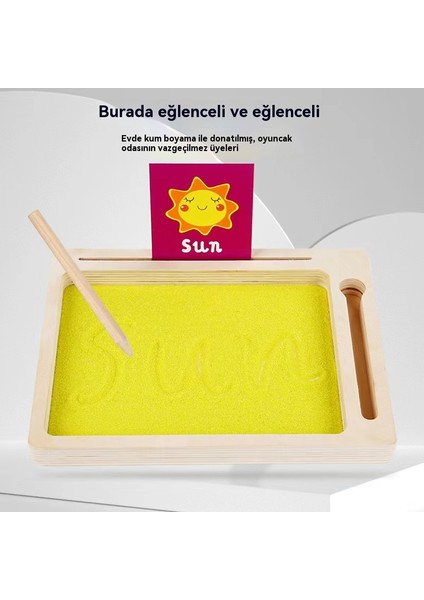 Çocuklar Kum Boyama Oyuncak Seti Yazma ve Boyama Kurulu Kum Kaligrafisi ve Boyama Erken Eğitim Bulmacası Oyuncak (Yurt Dışından)