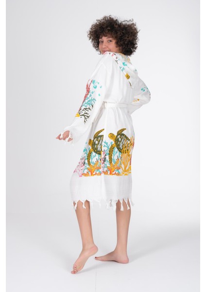 Baskılı Bambu Peştemal Sabahlık Bornoz modelleri