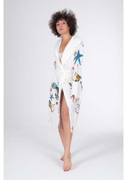 Baskılı Bambu Peştemal Sabahlık Bornoz modelleri