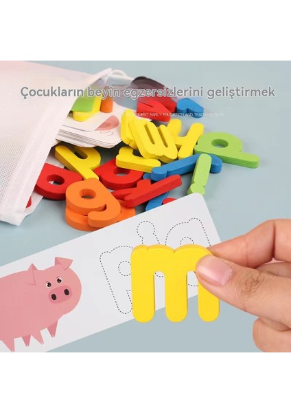 Çocuklar Ingilizce Harf Yazım Oyunlarını, Ingilizce Pratik Kartlarını, Erken Eğitim Bulmaca Blok Oyuncaklarını Öğrenir (Yurt Dışından)