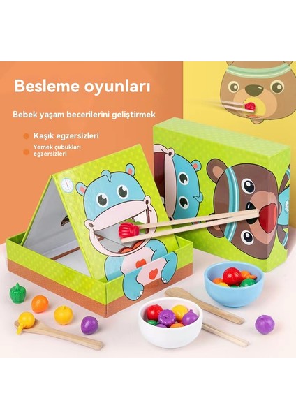 Simüle Edilmiş Beslenme Oyunu, Çocukların Erken Eğitimi, Ince Hareketler, Yemek Çubuklarını Sıkma Egzersizi, Bulmaca Oyuncakları (Yurt Dışından) fiyatları