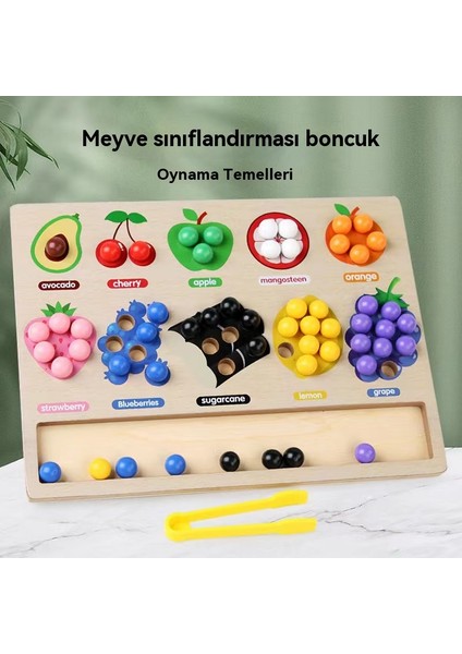 Eğlenceli Meyve Sıralama Bebek Rengi Tanınma ve Ince El Hareketi Bulmaca Oyuncakları Için Eşleştirme Boncukları (Yurt Dışından) fiyatları