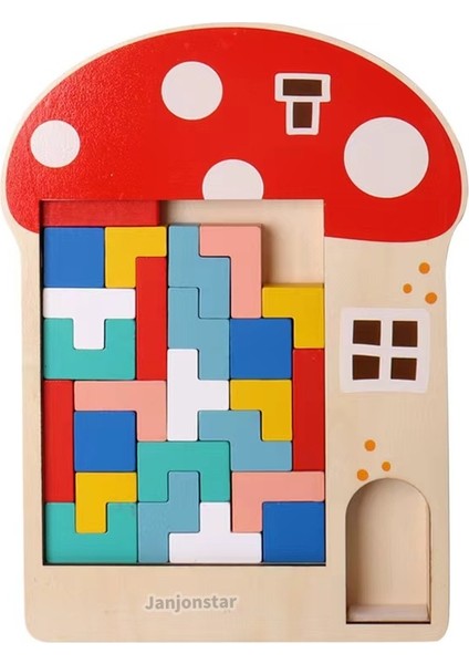 Çocuk Bulmacası, Entelektüel ve Düşünme Eğitimi, Ahşap Kızlar, Erkekler, Oyuncak Bebekler Için Tetris Blok Bulmaca (Yurt Dışından)