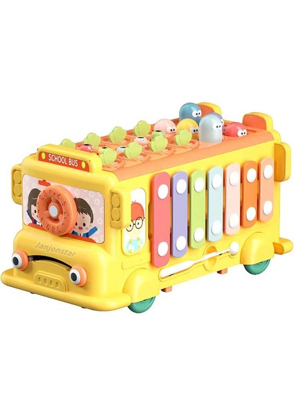 Yeni Çok Fonksiyonlu Bebek Otobüsü Saklama Kutusu, Erken Eğitim Makinesi, Bulmaca Akıllı Bebek Müzik Aydınlanma Oyuncak (Yurt Dışından)