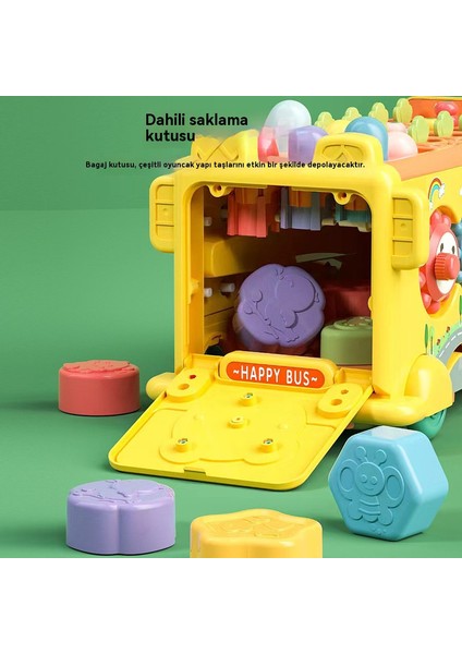 Yeni Çok Fonksiyonlu Bebek Otobüsü Saklama Kutusu, Erken Eğitim Makinesi, Bulmaca Akıllı Bebek Müzik Aydınlanma Oyuncak (Yurt Dışından) indirimleri