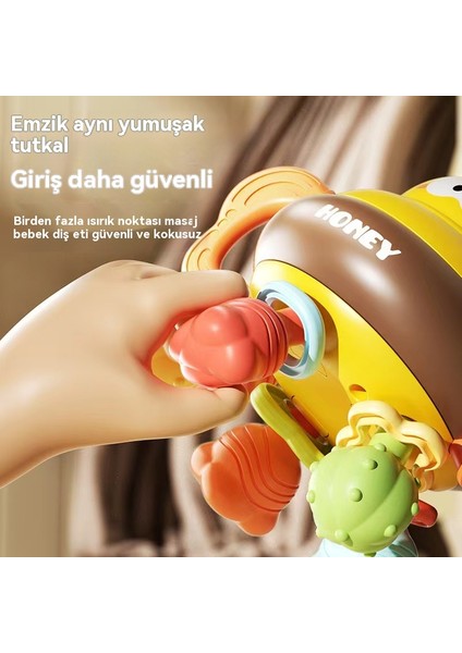 Manhattan El Kapma Topu Bebek Silikon Islanabilir Diş Taşlama Sopa Bebek Oyuncak 0-13 Yaşında Zil Bulmaca Erken Eğitim (Yurt Dışından) modelleri
