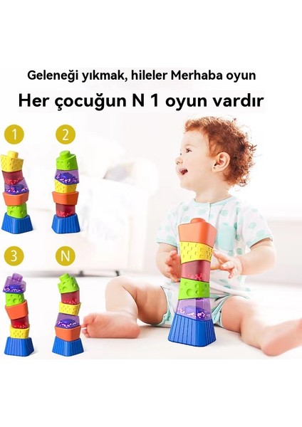 Düzensiz Erken Eğitim Müzik Istifleme Silikon Istifleme Müzik Yumuşak Kauçuk Bulmaca Gökkuşağı Seti Fincan (Yurt Dışından) fiyatları