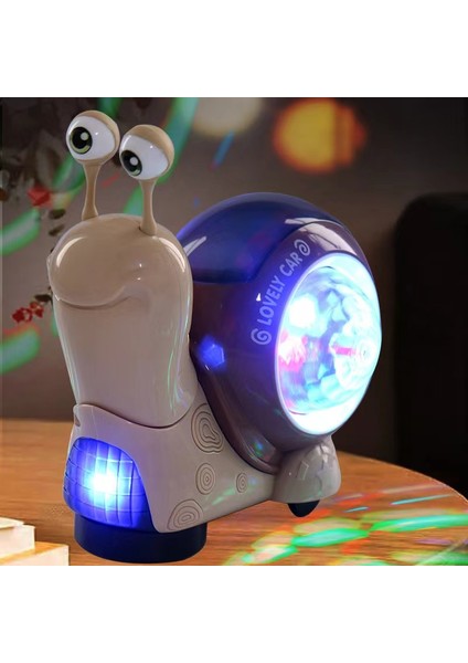 Çocuk Elektrikli Evrensel Sallanan Kafa Salyangoz Oyuncak 3D Işık Projeksiyon Müzik Ebeveyn-Çocuk Oyuncağı (Yurt Dışından) fiyatları