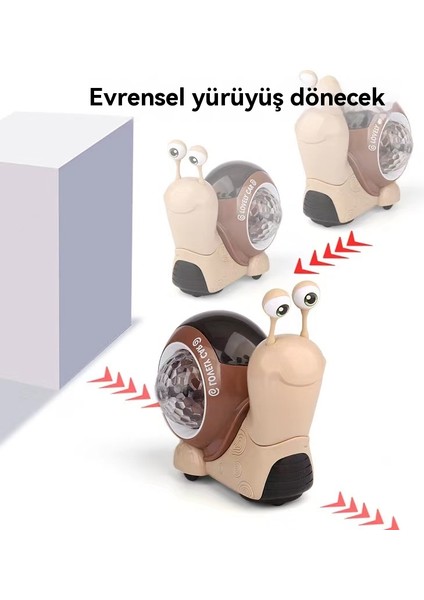 Çocuk Elektrikli Evrensel Sallanan Kafa Salyangoz Oyuncak 3D Işık Projeksiyon Müzik Ebeveyn-Çocuk Oyuncağı (Yurt Dışından) indirimleri