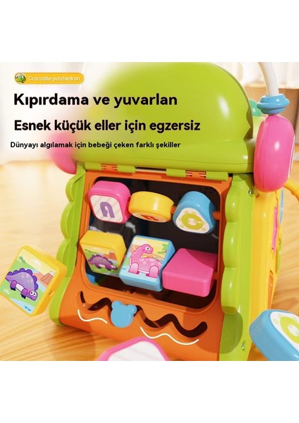 0-3 Yaş Arası Çocuklar Için Çok Fonksiyonlu El Davulu, Altı Veya Yedi Kenarlı Davul, Davulu, Ler Için Erken Eğitim Bulmaca Oyuncağı (Yurt Dışından) fırsatları