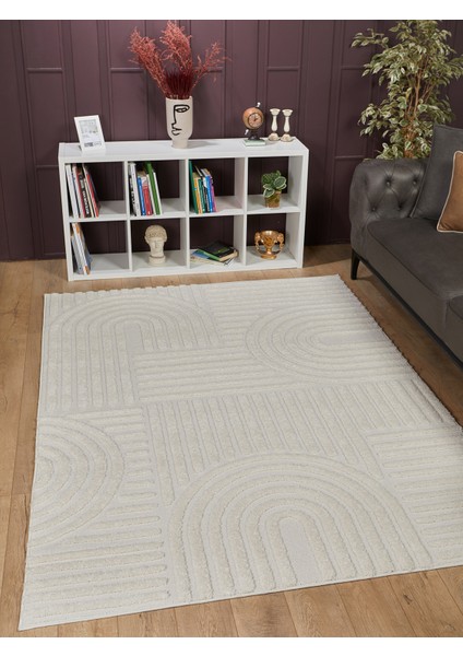 Quincey Bukleli Yumuşak Peluş Post Shaggy Krem Çocuk Odası Oturma Odası Salon Mutfak Halısı fiyatları