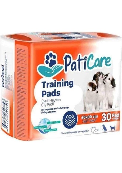 Paticare Training Pads Köpek Tuvalet Eğitim Pedi Turuncu 60X90 cm 30 Adet