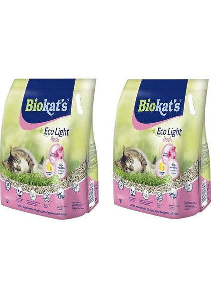 Eco Light Fresh Cherry Blossom Pelet Kedi Kumu 5 Lt (2 Adet)