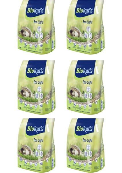 Pelet Kedi Kumu Eco Light 5lt (6 Adet)