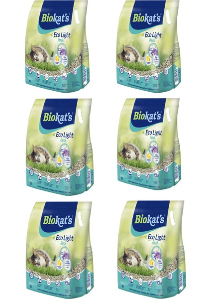 Eco Light Fresh Spring Blossom Pelet Kedi Kumu 5lt (6 Adet)