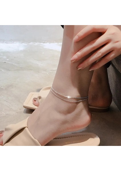 No.1 Boyutu Sıpengjeltrendy Kadın Halhal Yalınayak Sandalet Ayak Halhal Çift Katmanlı Bilezik Kadınlar Için Bacak Üzerinde Yaz Plaj Bacak Zinciri (Yurt Dışından) fırsatları