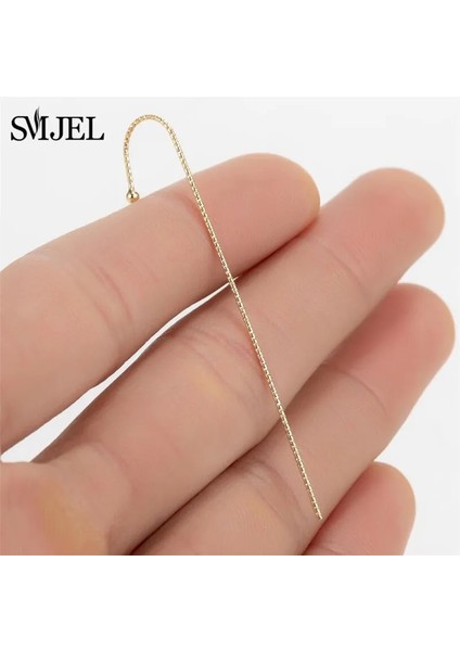 Altın Tarzı No.91 Beden Yeni Kulak Iğne Sarma Paletli Kanca Küpe Womeurround Auricle Diyagonal Damızlık Bakır Kakma Zirkon Piercing Küpe 1 Adet (Yurt Dışından)