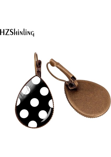 No.17 Boyutu 2019 Yeni Kırmızı Puantiyeli Gözyaşı Damlası Küpe Bronz Kulak Klipsi Renkli Puanl Küpe Klipler Cam Kubbe Takı (Yurt Dışından) modelleri