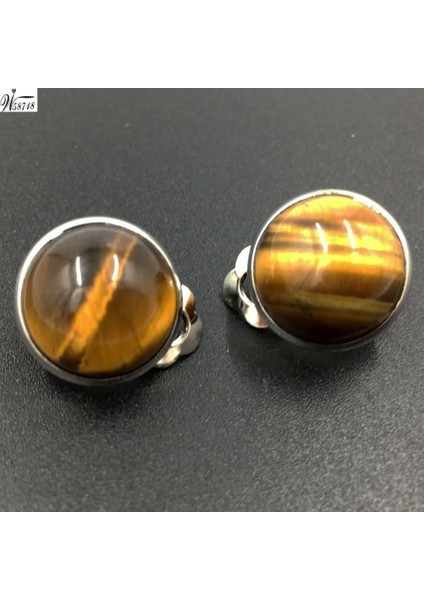 Pembe Kristal MC6981 Kaplan Gözü Lapis Lazuli Malakit Aventurin Opal Howlite Kristal Unakite Jaspe Abalone Kabuk Sanat Oval Klip Küpe WB659 (Yurt Dışından)