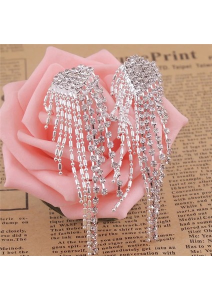 Grace Haziran Yeni Varış Büyük Kalp Şekli Püskül Taklidi Küpe Klipsi Hiçbir Deldi Charm Avize Takı Hiçbir Delik Kulak Klipsi (Yurt Dışından) fırsatları