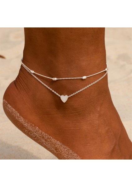 Stil 6 Basit Kalp Kadın Halhal Yalınayak Tığ Sandalet Ayak Takı Bacak Yeni Halhal Ayak Bileği Bilezikler Kadınlar Için Bacak Zinciri (Yurt Dışından) modelleri