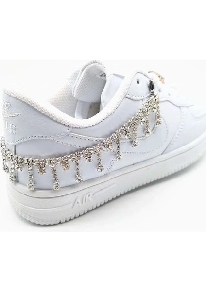 Gümüş Tarzı No.2 Boyutu 2021 Çeşitli Crystal Rhinestone Ayakkabı Zincirleri, Af1 Spor Ayakkabı Dekorasyonu, Lüks Moda Ayakkabı Aksesuarları, Tasarımcı Charm (Yurt Dışından)