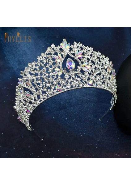 A281-S A268 Prenses Taç Yarışması Diadem Gelin Saç Takı Zirkon Düğün Başlığı Kraliçe Headdress Altın Kadın Tiara Kafa Bandı (Yurt Dışından) fırsatları