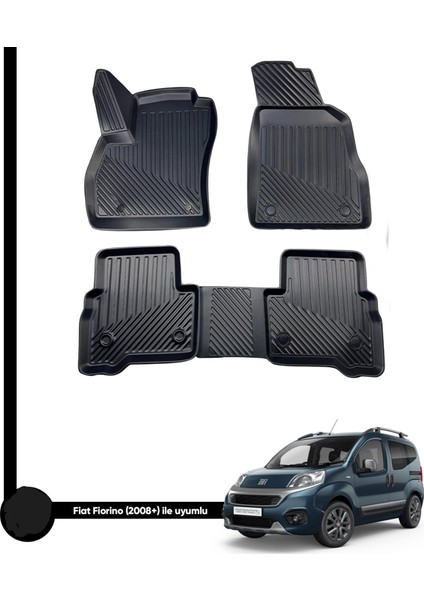 Fiat Fiorino 2008-2022 Birebir Uyumlu 3D Havuzlu Subway Oto Paspas