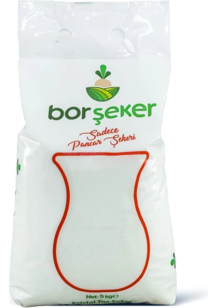 Bor Şeker – Kristal Toz Şeker 5 kg %100 Pancar Şekeri