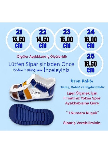 Ortopedik Erkek Bebek Sandaleti EBGCM2406